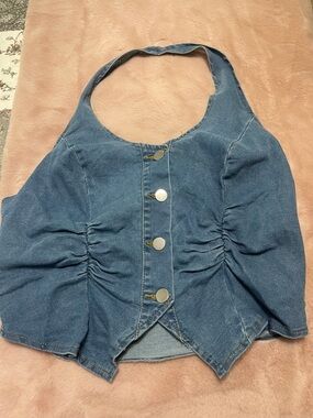 Women’s Denim Halter Top